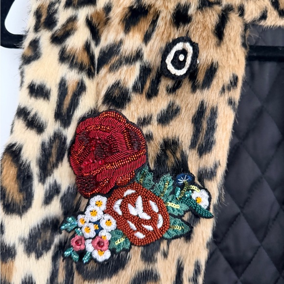 Alice + Olivia Animal Print Faux Fur Vest - Picture 2 of 4